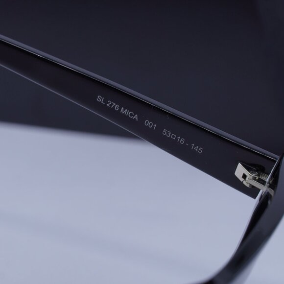 Saint Laurent SL276 MICA 001 Cat Eye Sunglasses - Black/Grey - Picture 9 of 15